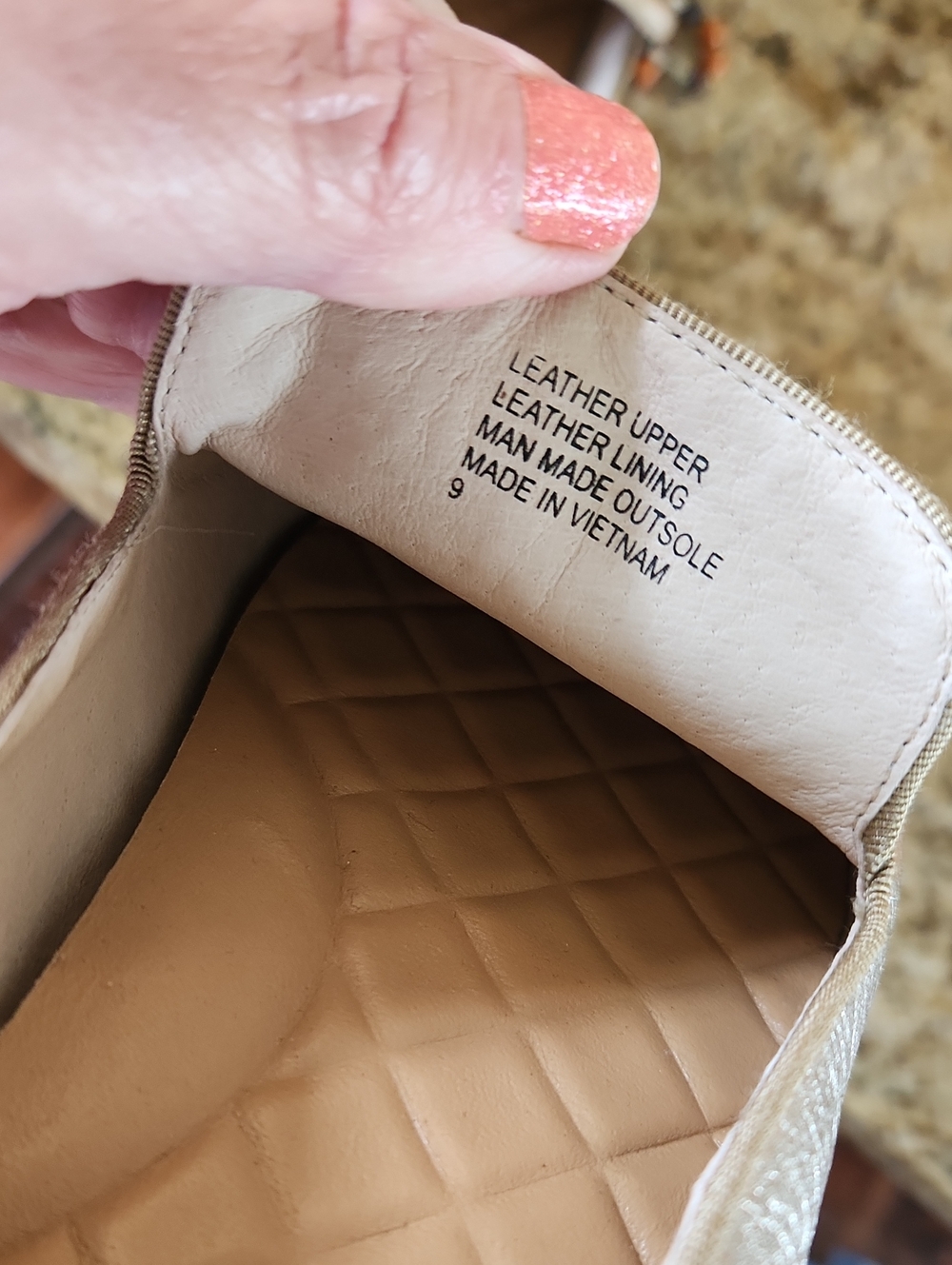 Birdies The Swift Slip-On Sneaker Metallic Gold Leather size 9 - Picture 11 of 16